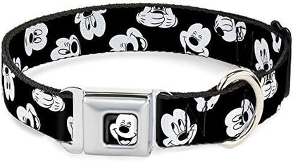 Dog Collar Seatbelt Buckle Alice In Wonderland Kaleidoscope Scenes 18 to 32 Inches 1.5 Inch Wide