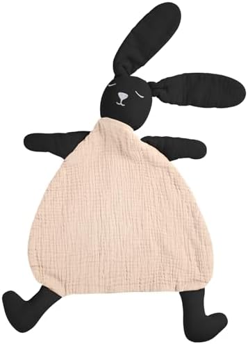 lulumoon Muslin Baby Security Blanket: Soft Bunny Lovey for Self-Soothe