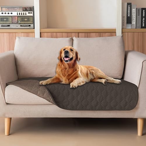 gogobunny Waterproof Loveseat Cover, Reversible Dog Cat Blanket for Couch