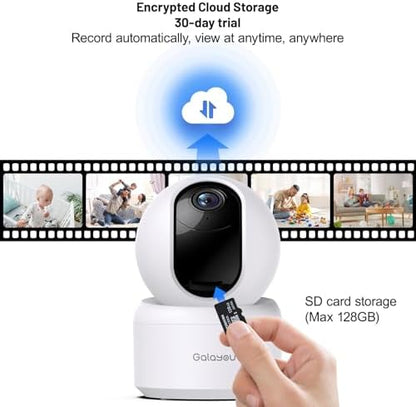 GALAYOU Indoor Camera, Pet Camera for Home Security in 2K, 2.4GHz WiFi, G2
