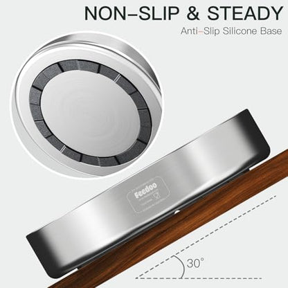 Feedoo Slow Feeder Dog Bowl-2Cups for Medium Breeds, Double Wall Food-Grade Stainless Steel, Heavy Duty with Non-Slip Rubber Base, Puzzle Maze Bowl to Slow Down Eating
