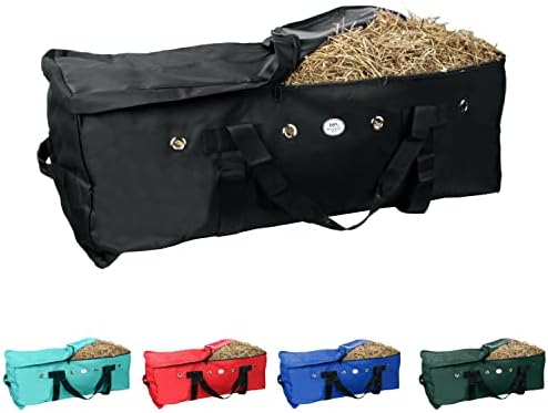 Majestic Ally 1200 D Nylon Fabric Heavy-Duty Hay Bale Storage Bag (Black, Large) (Pack of 2)