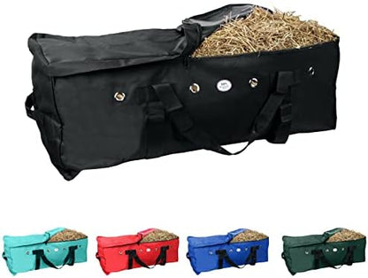 Majestic Ally 1200 D Nylon Fabric Heavy-Duty Hay Bale Storage Bag (Black, Large) (Pack of 2)