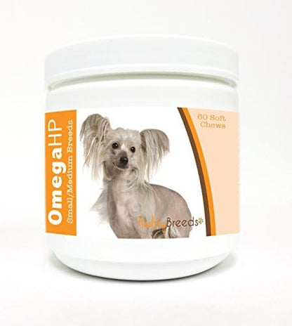 Healthy Breeds Chinese Crested Omega HP Fatty Acid Skin and Coat Support Soft Chews 60 Count