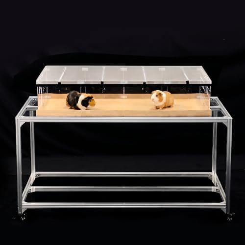 GuineaLoft™ Model-A2 Acrylic Guinea Pig Cage w/Translucent Gauze Lid