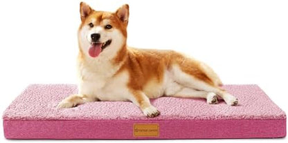 Patas Lague Orthopedic Large Dog Bed Washable Pet Sofa Mat 36''X24'' Pink
