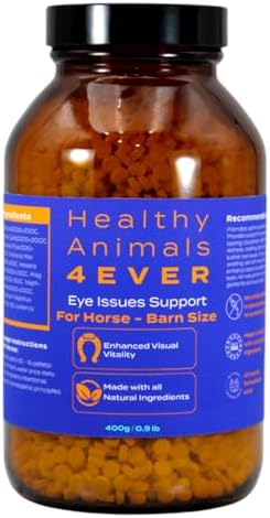 HA4E - Horse Eye Health Support - Maintains Normal Mineral Levels for Healthy Eyes - Highly Effective, Natural Homeopathic Supplement - Pellets, Barn Size (Extra Large)