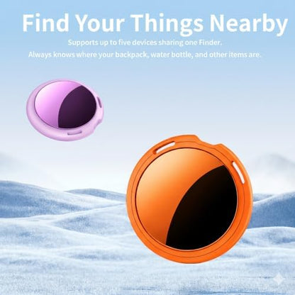2 Pack Tracker Tags Finder Apple Find My MFi Certified Waterproof iOS Only