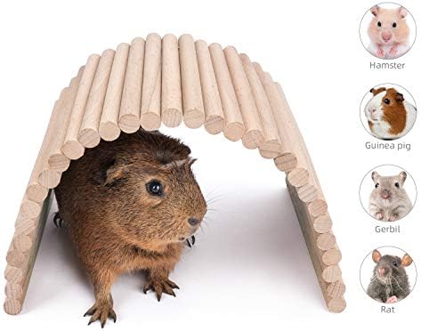 Niteangel Hamster Climbing Ladder Wooden Suspension Bridge for Guinea Pigs Rats Hedgehog Gerbils Mouse Sugar Glider and Other Small Animals (Medium)