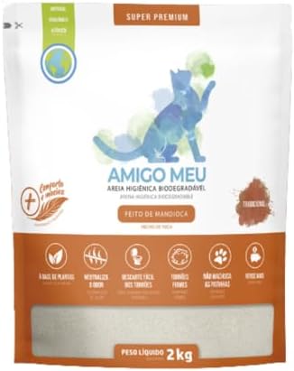 Natural Cassava Cat Litter – Flushable, Strong Clumping & Biodegradable – Dust-Free, Low Tracking & Superior Odor Control – Soft Fine Grains for Sensitive Paws – Eco-Friendly & Plant-Based (Unscented)