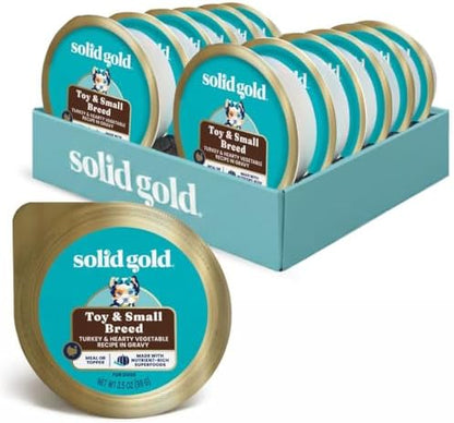Solid Gold Small Breed Turkey Wet Dog Food Topper, Adult & Puppies, 12ct