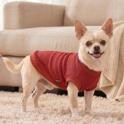 1 Pack Dog Shirt for Small Supplies Functional Waffle Dog Clothes Warm Soft Sweatshirt Outfit for Dogs Cats Pet Apparel