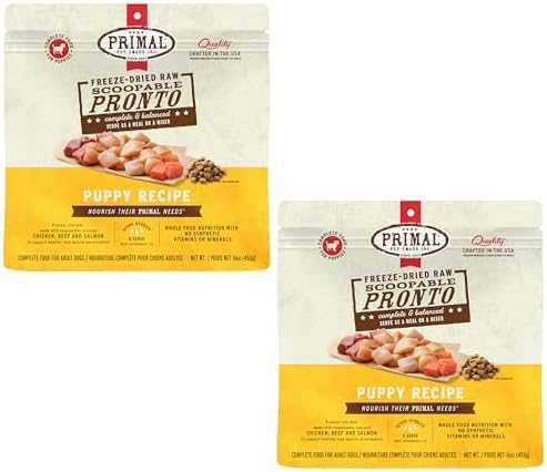 Primal Pronto Mini Nuggets, Freeze Dried Puppy Food, 16 oz (2 Pack)