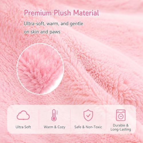 Guinea Pig Bed House Cozy Cave for Hamsters,Hedgehogs Small Rabbits (Pink)