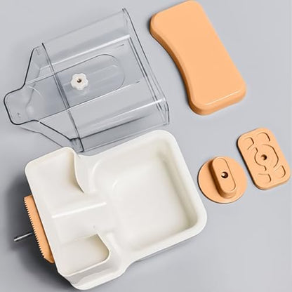 Hanging Automatic Food Dispenser, 27oz Large Capacity Hanging Pet Cage Feeder for Rabbit Bird Chinchilla Hedgehog Guinea Pig Ferret Kitty Puppy (Orange)