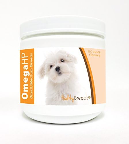 Healthy Breeds Maltese Omega HP Fatty Acid Skin and Coat Support Soft Chews 60 Count
