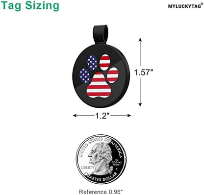 MYLUCKYTAG QR Code Dog Tags - Scan for Instant Pet Location Alert Email