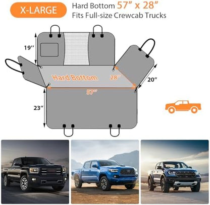 URPOWER XL Hard Bottom Dog Seat Cover for Full-Size Truck Back Seat