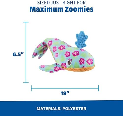 BarkBox Hawaiian Humpbark Whale Dog Toy - Fun for Dogs