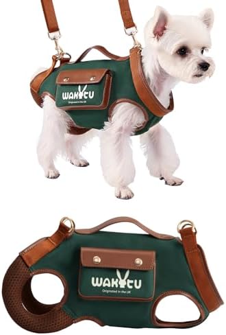 Wakytu Dog Lift Harness Dog Carrier Sling for Small Dogs & Cats,S