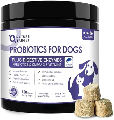 NATURE TARGET Probiotics for Dogs, Salmon-Flavored - 120 Counts