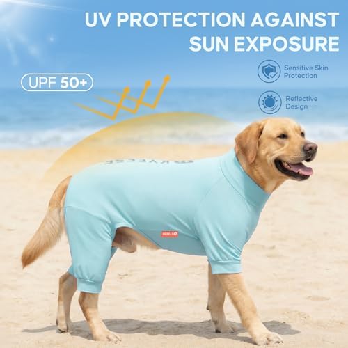 KYEESE UPF50+ Dog Sun Shirt for Large Dogs Cooling Onesie for UV Protection