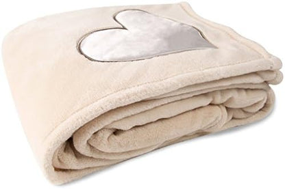 Pavilion Gift Company - The Comfort Blanket 19527 Soft Blanket Mr & Mrs Thick Warm Royal Plush Throw Blanket