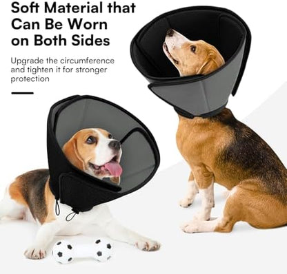 Queenmore Soft Recovery Cone for Small Dogs, Adjustable Comfy Dog Cone