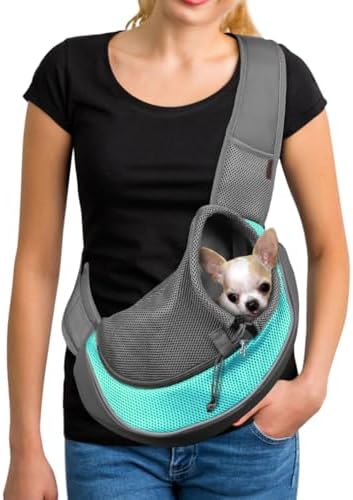 YUDODO Pet Sling Carrier for 10-15 lbs Small Dogs Puppy Crossbody Carrier