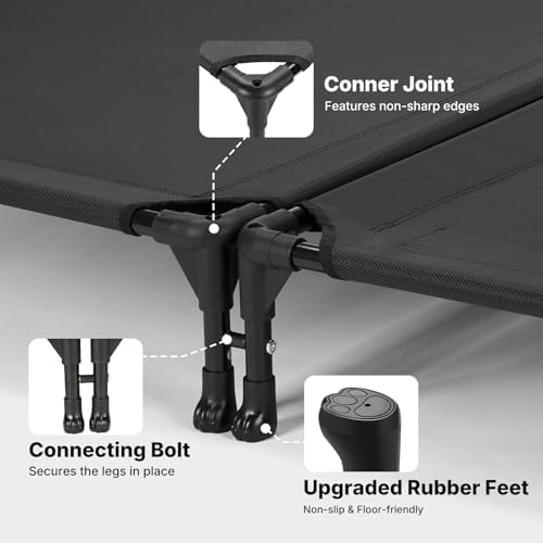 Veehoo Cooling Elevated Dog Bed, Outdoor Raised Dog Bed for Two Dogs