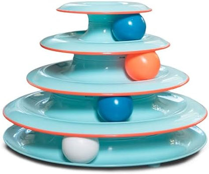 Catstages Chase Meowtain 4-Tier Interactive Cat Track Toy, 10.1" x 7.1"