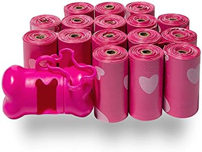 Best Pet Supplies Poop Bags for Dogs - Pink Heart, 240 Count