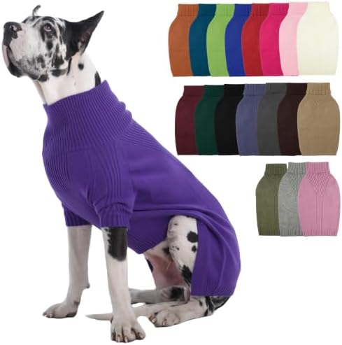IECOii Great Dane Sweater,Extra Large Dog Sweaters for Giant Breed Dogs 4XL