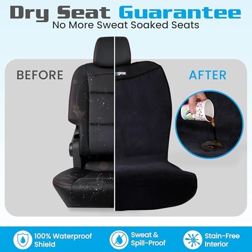 HAPPEGEAR Happeseat Waterproof Car Seat Cover & Protector, Black