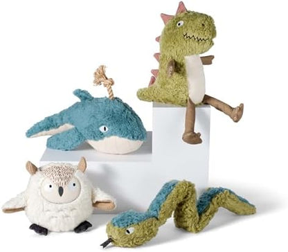 Fringe Studio OH Whale 3D Earth Friendly Cotton Canvas Dog Toy, PetShop Collection (718007)