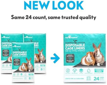 Paw Inspired Disposable Cage Liners, 28x17 Inch (C&C 2x1), 24 Count