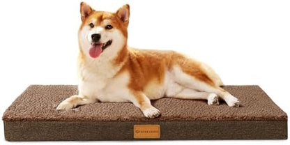 Patas Lague Orthopedic Medium Dog Bed Washable Pet Sofa Mat 30''X20''Brown