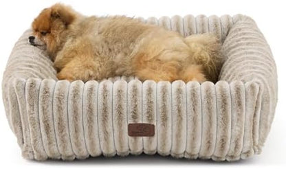 Bedsure ComfyFleece™ Dog Bed for Small Medium Dogs Washable,25in Amphora