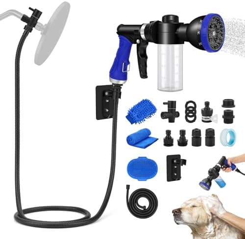 Dog Shower Attachment Water Hose Nozzle Sprayer Set