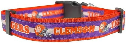Pets First Collegiate PET Collar OLD VERSION Clemson Tigers Dog Collar, Size Small. Best Sports Team Collar for Dogs & Cats. A Shiny & Colorful Dog & Cat Collar Licensed by The NCAA