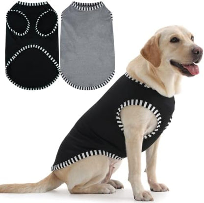 IECOii 2 Pack Dog Surgery Recovery Shirt Sleeveless Lightweight Dog Tshirt
