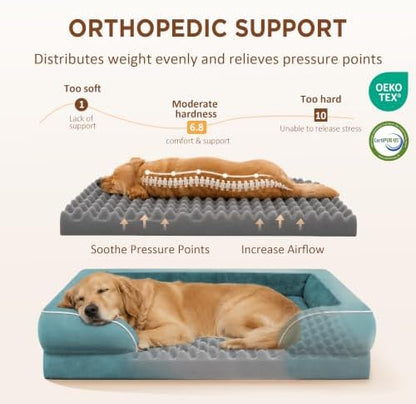 Comfort Expression Waterproof Orthopedic Dog Bed for Medium Size Dog