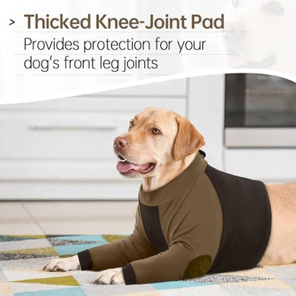 Lelepet Dog Recovery Sleeve for Wounds Front Legs, Stop Licking Dog Shirt