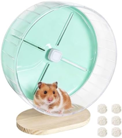 Silent Hamster Wheel,10.2 Inch Quiet Spinner Syrian Hamster Running Wheel