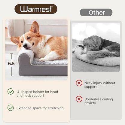 Orthopedic Large Dog Bed，Washable Dog Couch for XL Senior Dogs