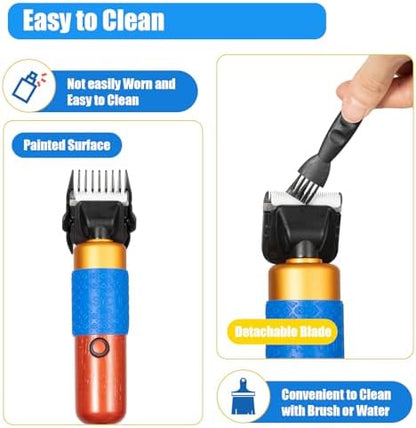 10ft Sheep Shears, with Plug & 2 Blades 200W Electric Clippers Animal Shave Grooming Farm for Dogs Cat Goat Alpaca, Llamas, Angora Rabbits Shearing Hand Piece Cutter Livestock Pet Supplies