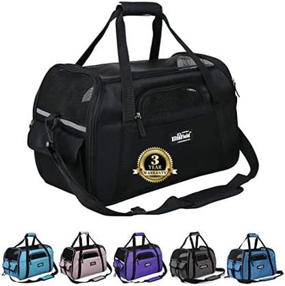 EliteField Soft-Sided Pet Carrier for Cats & Small Dogs (3-Year Warranty)