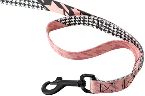 Wolfgang Heavy Duty Dog Leash, Pull-Tested to Over 800 lbs for Walking & Training, HoundsPink Print, Dual-Handle Large