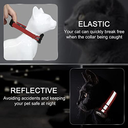 Reflective AirTag Cat Collar, Integrated Cat Collar with Air Tag Holder