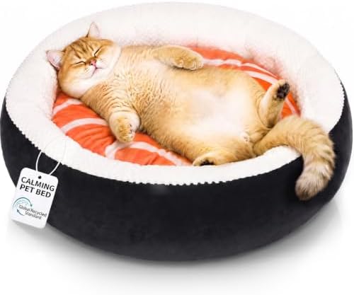 Sushi Cat Bed, Calming Small Dog Bed 21in, Washable
